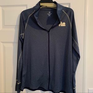 Pitt full zip heather blue jacket